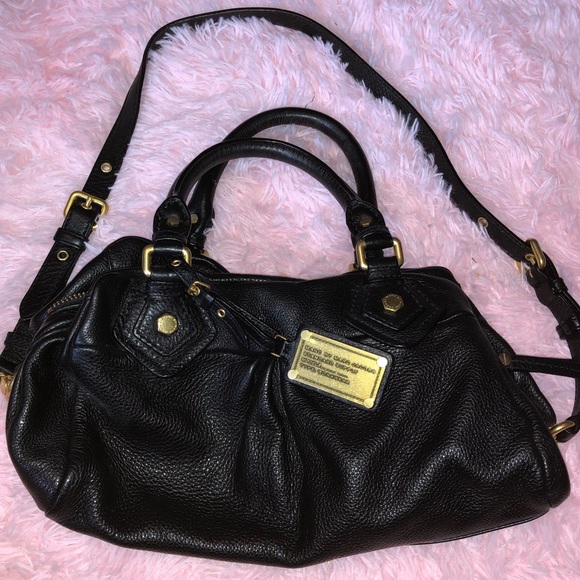 Marc by Marc Jacobs Classic Q Baby Groovee Womens Black Satchel Bag - Picture 10 of 15